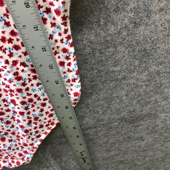 NWT Old Navy Cami Bodysuit Womens XXL Americana Floral Red Blue Square Neck - Picture 9 of 10